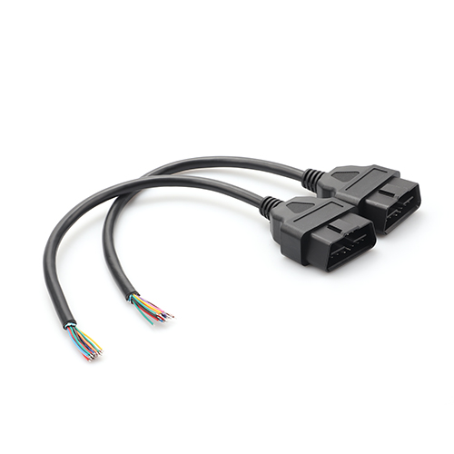 OBD2 16Pin Male Free End Cable 0.3m Diagnosis Cable